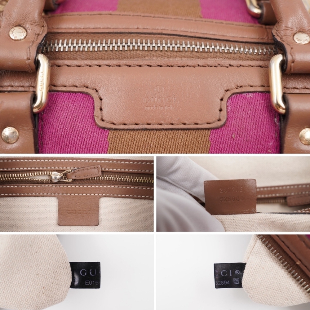 CC68 💖 GUCCI GG Monogram Vintage Web Boston - Picture 9 of 15